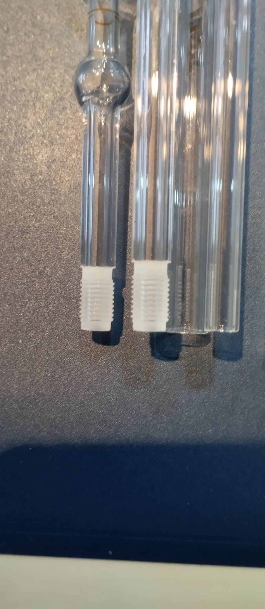 Close-up of precise viscosity measurement setup